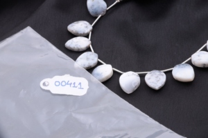 Natural Faceted Dendrite Agate Beads White Round Loose Gemstone Beads for Handmade <b>Bracelets</b> and Necklace Making - Product Image 5