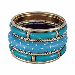 Handmade Fashion <b>Bangles</b> Glass with Metal <b>Bangle</b> <b>Set</b> Direct Factory Sale Jewelry & Accessories - Product Image 6