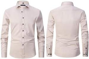 เสื้อเชิ้ตแขนยาวสำหรับผู้ชายเนื้อนุ่มระบายอากาศได้ดีเสื้อผู้ชายน้ำหนักเบาใส่สบายพร้อมโลโก้ของคุณเอง - Product Image 5