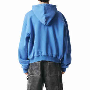 OEM impression personnalisée grande taille sweats à capuche sans ficelle à manches longues sweat à capuche surdimensionné 500GSM sweat à capuche en éponge française hommes 100% coton polaire - Product Image 6