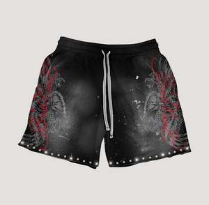 Ensemble short personnalisé de haute qualité pour hommes Style Streetwear 2 pièces Meilleure vente Ensemble short d'été imprimé avec strass - Product Image 3