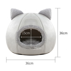 Inverno auto-riscaldamento gatto tappetino comodo per animali domestici tenda per dormire grotta con modello solido per il riposo al coperto caldo - Product Image 2
