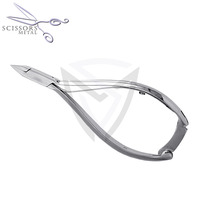 Coupe-ongles latéral professionnel classique en acier inoxydable à pointe flèche, 12 cm, avec double poignée à ressort, prix de gros