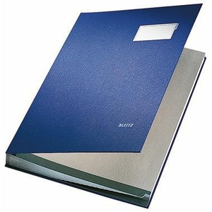 Leitz 100% Recycled Grey Cardboard <b>A4</b> File <b>Folder</b> with 20 Blue Grey Compartments - Product Image 1