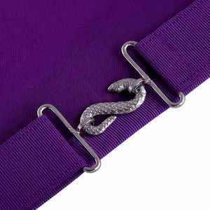 Affordable Price Allied Masonic Degrees Apron Custom Made <b>Purple</b> <b>Ribbon</b> Masonic Regalia Apron - Product Image 5