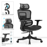 Silla de Oficina Ergonómica de Malla, Fabricada en China, para Trabajo de Oficina y Muebles de Oficina en Casa
