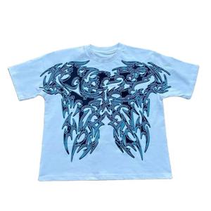 Fabricación de los hombres Boxy recortado camisetas con logotipo personalizado impreso camiseta para hombres Custom Street wear Digital Printed T Shirt - Product Image 1