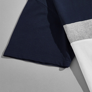 เสื้อยืดผู้ชาย คอกลม แขนสั้น สไตล์สตรีทแวร์ แฟชั่นสีสันตัดกัน สำหรับฤดูร้อน - Product Image 5