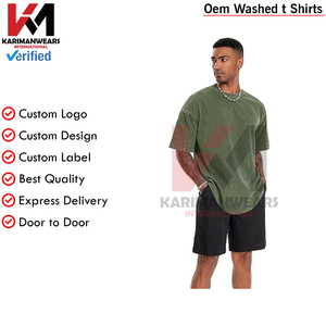 Camisetas de gran tamaño para hombre Camisetas holgadas básicas lavadas vintage de manga corta | Tops cómodos con estilo informal - Product Image 4