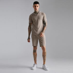 Conjuntos de camisetas polo de verano de alta calidad con logotipo personalizado, camisetas y pantalones cortos para correr sólidos informales para hombre, conjuntos de ropa de manga corta - Product Image 2