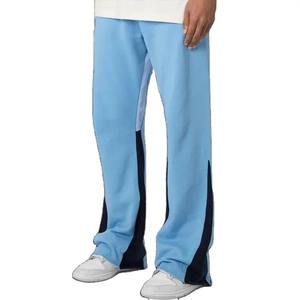 Pantalones de chándal apilados con logotipo personalizado para hombre, ropa de calle con bolsillo, pantalones de chándal para hombre, pantalones de chándal apilados acampanados - Product Image 4