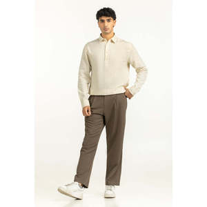 Chemises décontractées pour hommes 100 % coton popeline respirant, adaptées au monde des affaires, avec col montant et fermeture boutonnée, fourniture ODM - Product Image 1