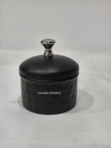 Manufacturer Of <b>Classy</b> Tabletop Container Handmade Modern Iron Round Box Storage Box Use for Kitchenware Decorative And Storage - Product Image 3