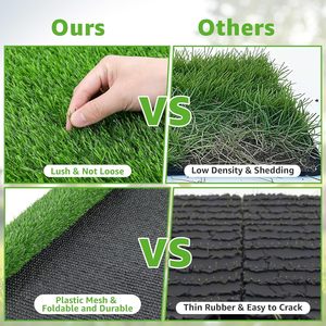 Tapis en gazon synthétique robuste TH-PAG-539 pour usage intérieur et extérieur, gazon artificiel réaliste pour l'aménagement paysager et les zones pour animaux de compagnie - Product Image 3