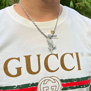 Colgante de diamantes Hip Hop único para hombre, busto completo en diamantes cultivados en laboratorio de corte brillante, acero de Ley 925 para fiestas - Product Image 4