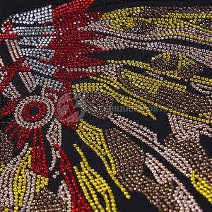 Camiseta con estampado de color liso para hombre, ropa informal cómoda, ropa de talla grande, Camiseta extragrande de punto con adornos de diamantes de imitación - Product Image 6