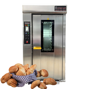 Four de boulangerie électrique rotatif à 16 plateaux de bonne qualité pour restaurant Thermostat réglable à commande numérique Moteur 1Hp à porte française - Product Image 1