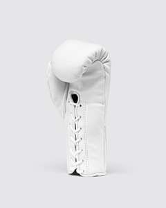 Guantes de Boxeo Blancos de la Mejor Calidad, Hechos de Cuero Genuino, Logotipo Personalizado, Impermeables, de Secado Rápido, con Cordones, para Boxeo y Artes Marciales - Product Image 3