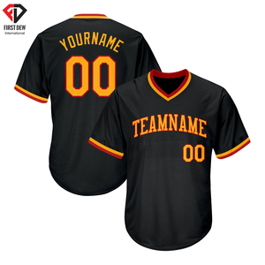 2022ขายส่งปรับแต่งเย็บปักถักร้อย Sublimated ดิจิตอลพิมพ์โลโก้โรงงานที่มีคุณภาพสูง100% โพลีเอสเตอร์ทำเสื้อเบสบอลผู้ชาย - Product Image 2