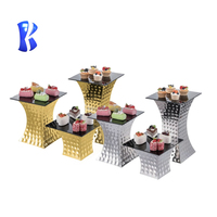 Support de présentation de desserts OKEY en or, supports de buffet pour traiteur, supports de gâteaux de mariage, supports dorés pour la présentation des aliments, support de présentation de buffet
