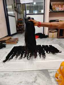 100% bon ondulé 100% indien Temple cheveux faisceau trame de cheveux humains armure Extensions de cheveux cuticules alignés non transformés - Product Image 3