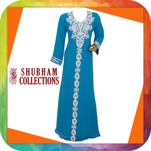 Soirée marocaine Caftan Marocain fait à la main vêtements islamiques caftan robes à manches longues style ethnique Eid Festival-toutes les tailles disponibles - Product Image 2