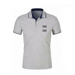 Camiseta de manga larga de secado rápido para hombre, Camiseta de punto de algodón con logotipo personalizado, Camiseta lisa de golf en blanco para polos - Product Image 3