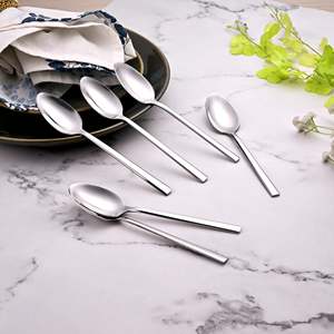 Morning Shine 304 Stainless Steel Mirror Polish <b>Coffee</b> <b>Spoons</b> Set 6 Long Handle Dessert <b>Spoons</b> 10ml Capacity for Party Cafe Use - Product Image 4