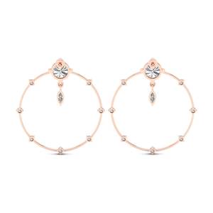REYES OEM ODM Bijoux personnalisés en or massif 14K 18K Diamant cultivé en laboratoire CVD HPHT Boucles d'oreilles à visser pour femmes Bijoux fins - Product Image 4