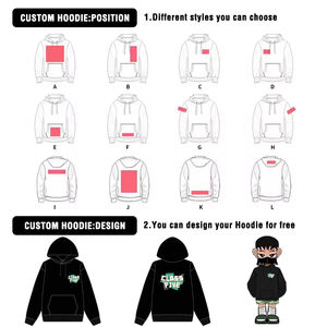 Personnalisé 500 GSM Slim Fit Hommes Coton Hoodies Cargo Survêtements Formation Jogging Hiver Vente en gros Fourniture Imprimé Sweatshirts Unis - Product Image 3