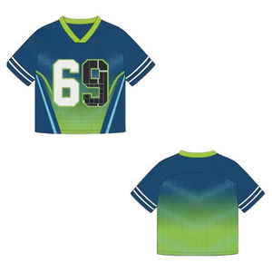 Camiseta de fútbol de malla recortada Retro para hombre, camiseta de fútbol con estampado de logotipo personalizado, camiseta de estilo cuadrado - Product Image 5