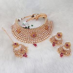 Nikita Arts AD collier serti de perles Maang Tikka 18K plaqué or cuivre bijoux fins pour Occasions-FBJ0006B cadeau - Product Image 1