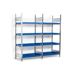 Scaffale per piccoli contenitori di sostanze pericolose, campo base, 4 vasche di raccolta verniciate, 1060 x 637 x 2000 mm - Product Image 2