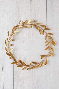 Gold <b>Wreath</b> Frame with Wire Mesh <b>for</b> DIY Crafts 16 Inch Round Metal <b>Wreath</b> Frame <b>for</b> Floral Decorations Holiday <b>Wreath</b> Crafting - Product Image 4