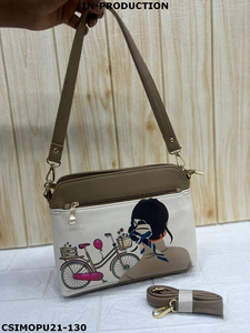 Sac à bandoulière en similicuir imprimé Ele pour femmes style Ele Sac à bandoulière Accessoire de luxe pour sac à main - Product Image 4