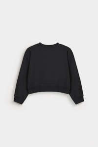 Sudadera Corta Lisa Negra de Alta Calidad para Mujer, Cuello Redondo, de Pakistán, Sudaderas Extra Grandes, Sudadera Personalizada con Logotipo para Mujer - Product Image 2