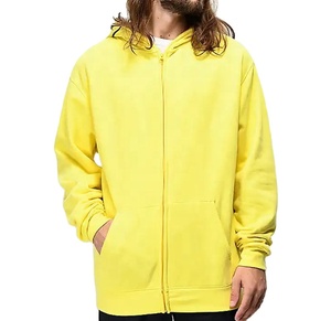 เสื้อฮู้ดซิปเต็มตัวแบบสั่งทำขายส่ง สีดำ ซิป 100% ผ้าฝ้ายฟลีซ ระบายอากาศได้ดี ป้องกันรอยยับ แห้งเร็ว สไตล์สตรีทแวร์ สำหรับผู้ชาย - Product Image 4