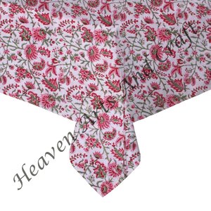 2025 Fabricante al por mayor diseño Paisley mantel cuadrado bloque de mano impreso 100% tela de algodón puro - Product Image 5