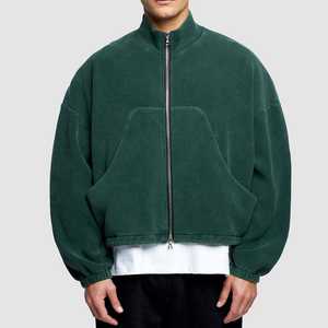 Chaqueta con Cremallera Completa de Nuevo Diseño 2026, Fabricante de Sudaderas Bordadas de Felpa de Algodón para Hombre, Exportador de Ropa Deportiva - Product Image 1