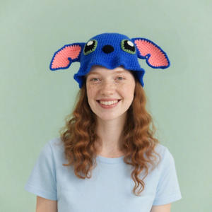 Bonnet en tricot super adorable pour femme, motif dessin animé mignon, fait main en fil de coton respirant, idéal pour l'hiver et les fêtes – Nouveauté très tendance - Product Image 3