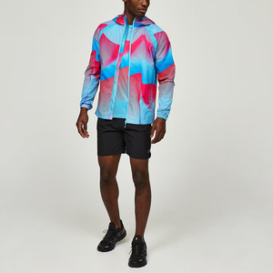 Chaqueta de concha suave personalizada para hombre, chándal cortavientos, ropa negra, talla informal, chándal cortavientos impermeable liso para hombre - Product Image 2