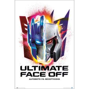 Modern Style Transformers <b>Poster</b> Autobots Vs. Decepticons Game Black <b>Frame</b> Paper Material for Wall Usage - Product Image 3