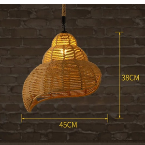 New Arrival Natural Rattan Hanging Lampshade Handmade Pendant <b>Light</b> <b>Cover</b> Vietnam Durable Rustic For Living Room - Product Image 6