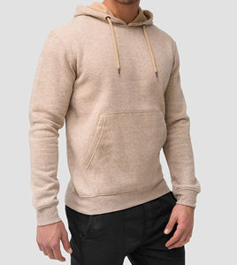 Jersey de forro polar básico de ajuste regular, Jersey informal con cordón a juego, sudaderas con capucha para hombre con bolsillo frontal, servicio OEM personalizado - Product Image 3