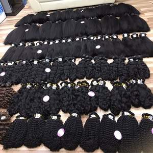 Vente en gros de paquets de cheveux vietnamiens bruts de haute qualité extensions de cheveux à fermeture à lacet pour la fabrication de perruque vague naturelle couleur noire - Product Image 5