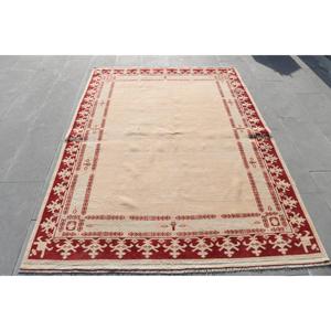 Tapis de 5,2 x 7,6 pieds, tapis turc vintage, tapis oriental rouge - Product Image 1