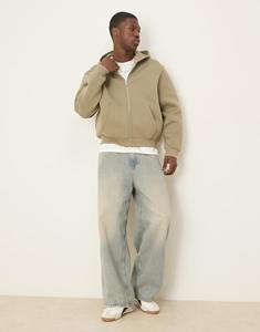 Sudadera con capucha de gran tamaño con apliques de retazos, ropa de calle pesada, jersey de estilo bordado para hombres y mujeres, venta al por mayor - Product Image 3