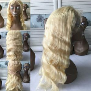 613 Rubio HD Peluca de encaje completo estilo de onda de agua cabello Remy virgen 360 Cierre de encaje Frontal mujeres indio negro suave ecológico - Product Image 6