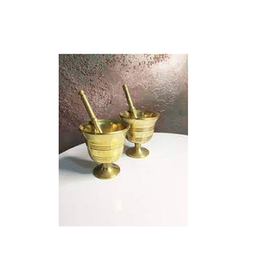 Gran mesa de cocina, herramientas para hierbas y especias, juego de mortero de latón para moler ajo e ingredientes de cocina - Product Image 6