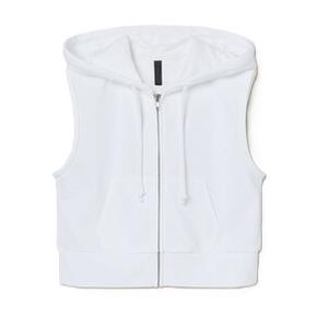 Best Deal Custom Cropped <b>Sleeveless</b> <b>Hoodies</b> Woman Blank Cotton Terry Pullover Any Size Women's Custom Print Design - Product Image 3